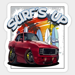 Surfs Up - 1969 Chevy Camaro Sticker